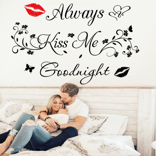 Wall Sticker Wall Stickers Wall Decals Aeways Kiss Me Goodnight Wall decalwall Decor Wall Decorations Home Decor Home Decorations