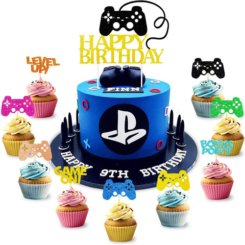 37 Pcs Video Game Controllers Cupcake Toppers Gamer Cake Topper Decoration Video Game Cupcake Topper Supply for Kids Gaming Themed Birthday Party Supplies Favors 37 Pcs Video Game Controllers Cupcake Toppers Gamer Cake Topper Decoration Video Game Cupcake Topper Supply for Kids Gaming Themed Birthday Party Supplies Favors