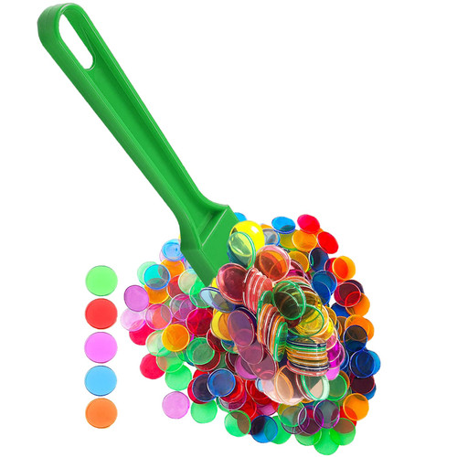 Magnetic Bingo Wand with 100 Metal Ringed Chips for Counting School/Game Chips Plastic Markers