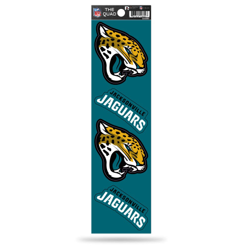 NFL Jacksonville Jaguars Die Cut 4-Piece The Quad Sticker Sheet