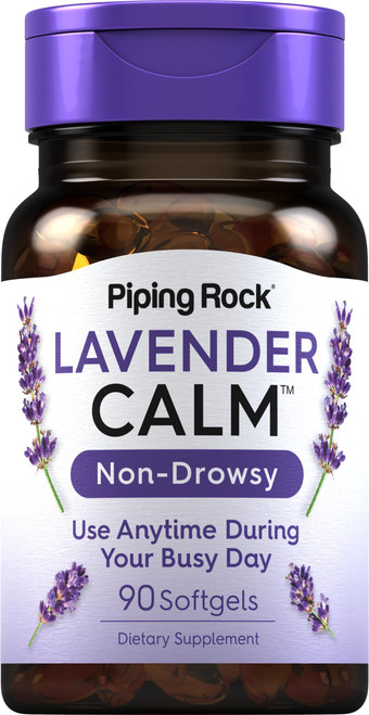 Lavender Calm Pills | 90 Softgels | Non-drowsy Supplement | Non GMO, Gluten Free