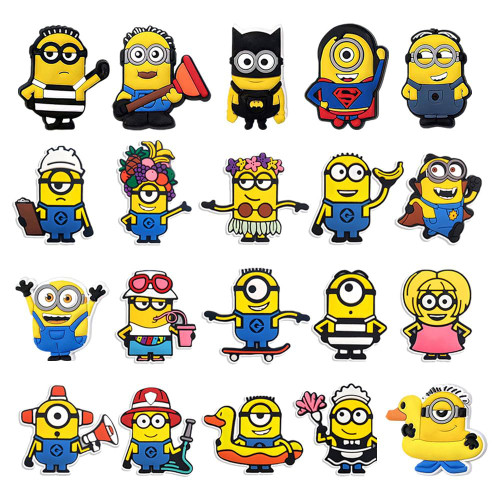 Cartoon Shoe Charms for Clog shoes Slides Sandals & Bracelet Wristband Party Gifts for Girls, Kids, Boys (Yellow 20PCS)