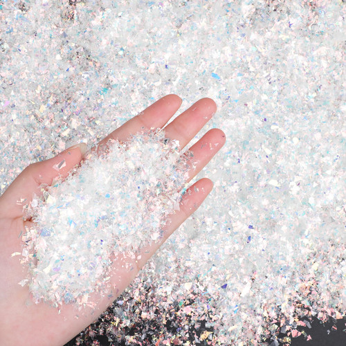Christmas Artificial Flake Fake Snow Twinkles Fake Snow Decoration Powder Filler Craft Sparkling Snow for Christmas Party Holiday Decoration(White,200 g)