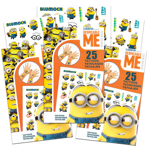 Minions Tattoos Party Favors Pack Bundle - 75 Ct Minions Temporary Tattoos for Kids, Boys, and Girls (Minions Party Supplies), Minions Activity Minions Tattoos Party Favors Pack Bundle - 75 Ct Minions Temporary Tattoos for Kids, Boys, and Girls (Minions Party Supplies), Minions Activity