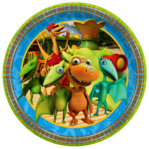 Officially Licensed Dinosaur Train Dinner Plates 8ct - 9in Dinosaur Train Party Plates - Dinosaur Train Birthday Party Supplies - Dinosaur Train Paper Plates - Dinosaur Train Plates