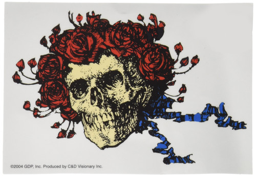 CandD Visionary Grateful Dead - Skull and Roses Clear Sticker