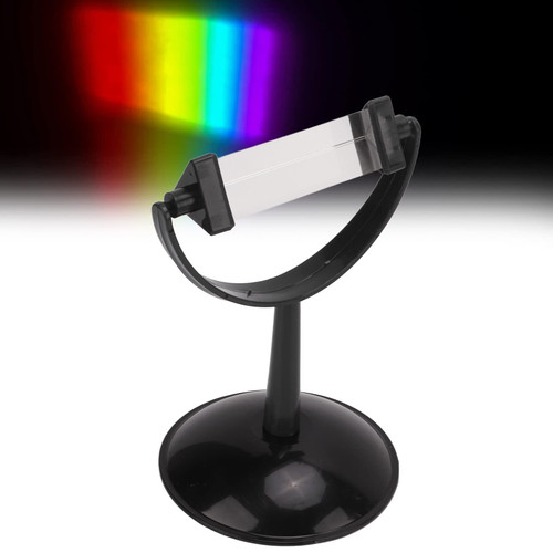 Optical Glass Triangular Prism, Photography Prism 80mm for Teaching Light Spectrum Physics Photography