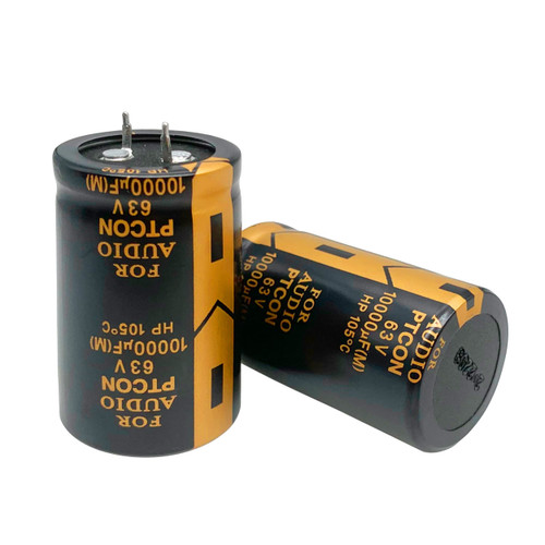2pcs 63V 10000UF Snap in Electrolytic Capacitor 30x50mm(1.18x1.96in) Power Amplifier Filter Audio Electrolytic Capacitor