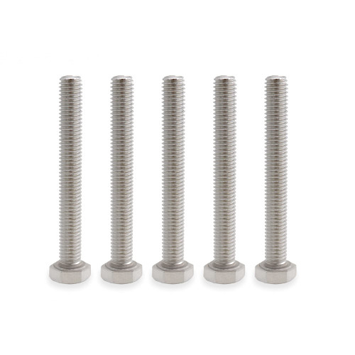 M8 Hex Head Bolt Screw, M8-1.25 x 70mm Stainless Steel 18-8 304 A2-70 Fully Threaded Hex Bolts 5pcs