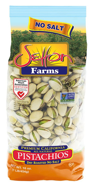 Dry Roasted and Unsalted Pistachios, Premium California In Shell Pistachios No Salt, 1 pound Bag (16 Ounce), Certified Non-GMO, Gluten Free, Vegan and Kosher Dry Roasted and Unsalted Pistachios, Premium California In Shell Pistachios No Salt, 1 pound Bag (16 Ounce), Certified Non-GMO, Gluten Free, Vegan and Kosher