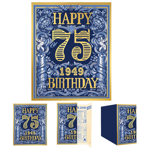 2024 75th Birthday Greeting Card, 75 Year Old Birthday Gift Card,Memory Back In 1949?Envelope? 2024 75th Birthday Greeting Card, 75 Year Old Birthday Gift Card,Memory Back In 1949?Envelope?