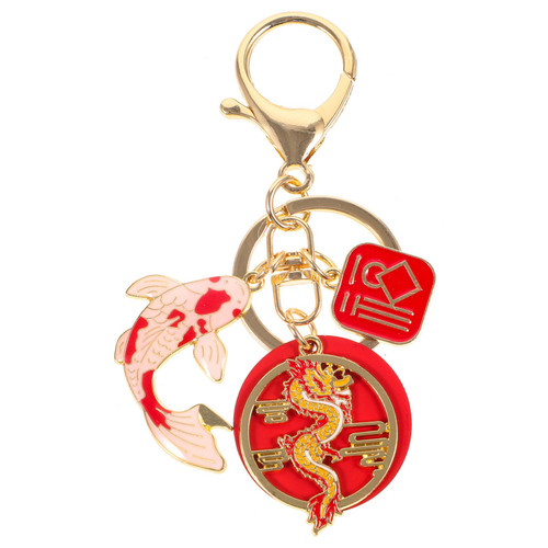 Dragon Year Keychains 2024 Chinese New Year Dragon Keychain Year of the Dragon Keyring Purse Feng Shui Good Luck Charms Zodiac Gift for Spring Festival Decoration