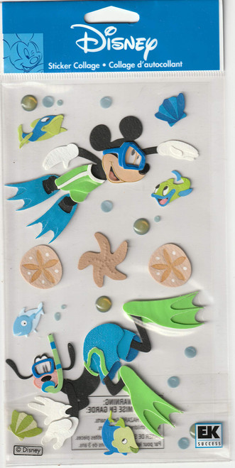 Disney 3-D Stickers, Mickey and Goofy