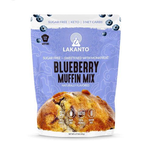 Sugar Free Blueberry Muffin Mix - Naturally Flavored, Sweetened with Monk Fruit Sweetener, Keto Diet Friendly, 3 Net Carbs, Gluten Free, Breakfast Food, Delicious, Easy to Make (12 Servings) Sugar Free Blueberry Muffin Mix - Naturally Flavored, Sweetened with Monk Fruit Sweetener, Keto Diet Friendly, 3 Net Carbs, Gluten Free, Breakfast Food, Delicious, Easy to Make (12 Servings)