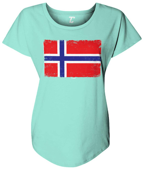 Norway Flag - Norwegian Heritage Pride Women's Dolman (Teal, Small)