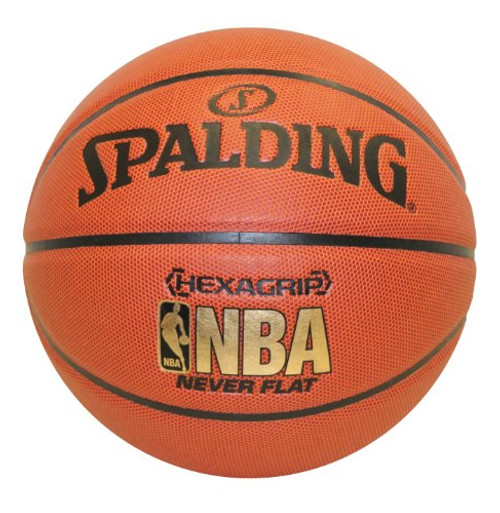 Spalding NeverFlat NBA Hexagrip Indoor/Outdoor Basketball, 29.5-Inch
