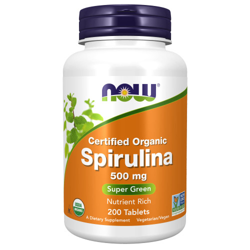Supplements, Organic Spirulina 500 mg with Vitamins, Minerals and GLA (Gamma-Linolenic Acid), 200 Tablets