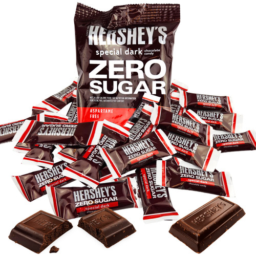 Geooollah HERSHEY'S Zero Sugar Special Dark Chocolate Miniature Bars 1lb - Individually Wrapped Sugar-Free Candy, Holiday Variety Pack