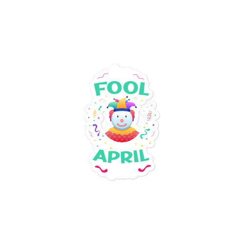 April Fools 1st Day Clown Shadow Magic Show Stickers
