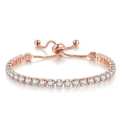 Tennis Bracelets for Women White Gold Plated Diamond AAA+ Cubic Zirconia CZ Dainty Classic Adjustable Slider Bracelet Silver Fashion Jewelry Wedding Gift Tennis Bracelets for Women White Gold Plated Diamond AAA+ Cubic Zirconia CZ Dainty Classic Adjustable Slider Bracelet Silver Fashion Jewelry Wedding Gift