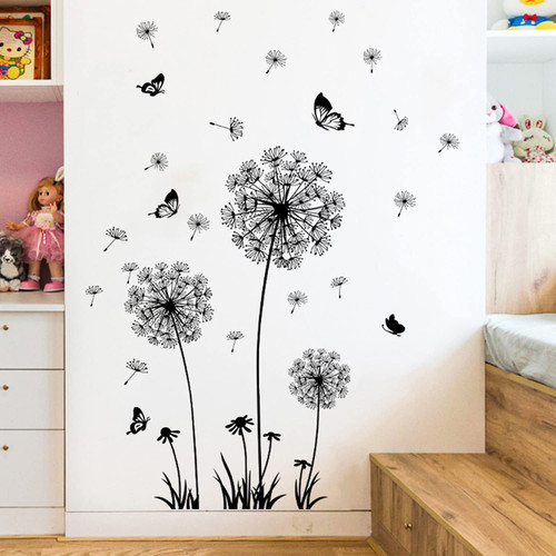 Dandelion Wall Decals Flower Stickers Murals Black Butterflies Wall Decor for Bedroom Office Bathroom Living Room Floral Wall Decals Removable Wall Art Decoration Peel and Stick Room Wall Decor Dandelion Wall Decals Flower Stickers Murals Black Butterflies Wall Decor for Bedroom Office Bathroom Living Room Floral Wall Decals Removable Wall Art Decoration Peel and Stick Room Wall Decor