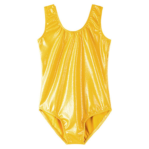 Kids Gymnastics Leotards For Girls Shiny Yellow Sparkly Tumbling Dance Leotards Girl Leotard Gymnastics 9-10 Years
