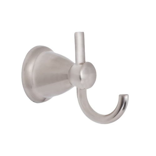 East Bay Robe Hook Wall Mounted Single Prong Bathroom Hardware Bath Accessory, Nickel