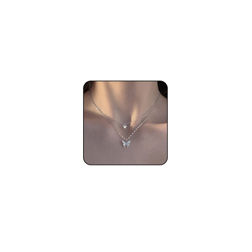 Silver Butterfly Necklace for Women Layered Silver Butterfly Choker Necklace Dainty Silver Necklace for Teen Girls Butterfly Pendant Necklace Silver Butterfly Jewelry Silver Butterfly Necklace for Women Layered Silver Butterfly Choker Necklace Dainty Silver Necklace for Teen Girls Butterfly Pendant Necklace Silver Butterfly Jewelry