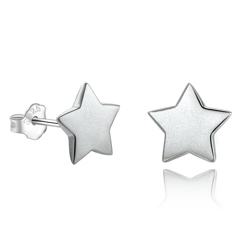 925 Sterling Silver Star Stud Earrings 5mm-10mm Options, Stars Studs Brushed Finish Design Hypoallergenic Jewelry (5mm) 925 Sterling Silver Star Stud Earrings 5mm-10mm Options, Stars Studs Brushed Finish Design Hypoallergenic Jewelry (5mm)