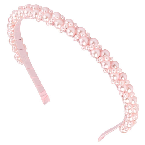 Pink Pearl Headbands for Women Girls, Cute Beads Headband with Faux Pearl for Wedding Bride, Fashion Beaded Bling Hairbands Hair Hoop Accessories for Birthday Pink Pearl Headbands for Women Girls, Cute Beads Headband with Faux Pearl for Wedding Bride, Fashion Beaded Bling Hairbands Hair Hoop Accessories for Birthday