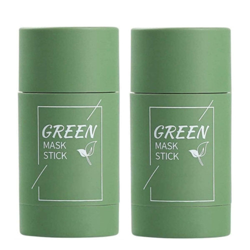 2 bottle Green Tea Mask Stick for Face, Blackhead Remover with Green Tea Extract, Poreless Deep Cleanse Mask Stick For Purifying, Moisturizing, Oil Control Reduce For Women and Men,All Skin Types
