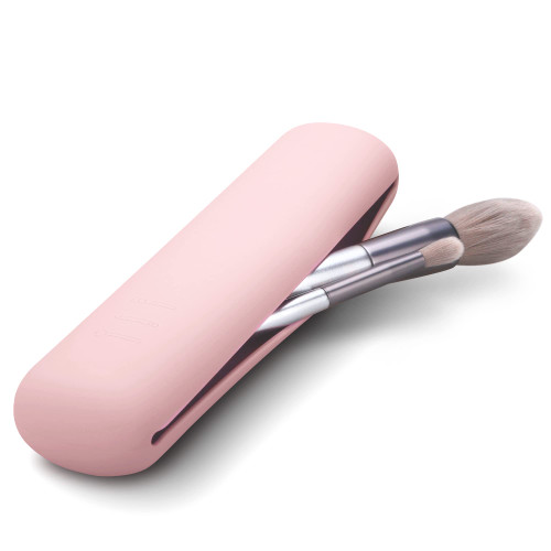 Travel Makeup Brush Holder, Magnetic Anti-fall Out Silicon Portable Cosmetic Face Brushes Holder, Soft and Sleek Makeup Tools Organizer for Travel-Pink Travel Makeup Brush Holder, Magnetic Anti-fall Out Silicon Portable Cosmetic Face Brushes Holder, Soft and Sleek Makeup Tools Organizer for Travel-Pink