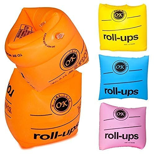 6 Pack Kids Adult Swimming Arm Floating Rings, PVC Arm Floating Inflatable Swimming Arm with Floating Sleeve Swim Ring, 1