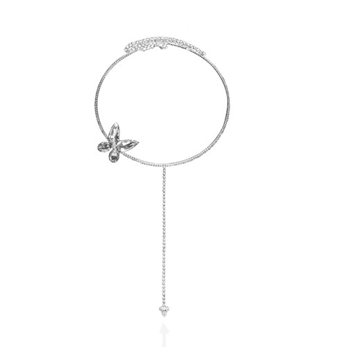Rhinestone Choker Tassel Necklaces Crystal Butterfly Necklaces Sparkly Jewelry for Women and Girl (Tassel Necklaces-Silver) Rhinestone Choker Tassel Necklaces Crystal Butterfly Necklaces Sparkly Jewelry for Women and Girl (Tassel Necklaces-Silver)