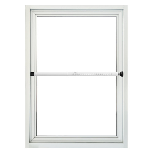 Sliding Door Security Bar, Window Security Bar, 18" to 51" Window Locks Security up and Down White Adjustable Glass Door for Vertical Sliding Windows Extends