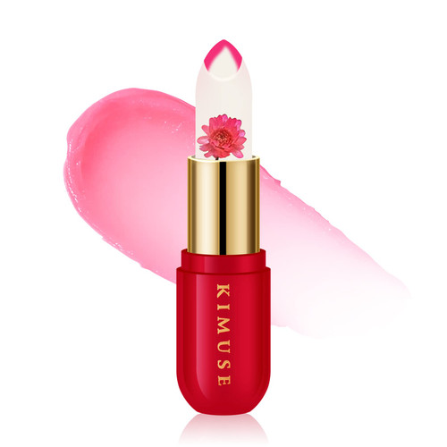 Flower Balm PH Color Changing Lipstick, Long-Lasting Lip Balm and Lip Stain, Moisturizing Natural Lip Balm