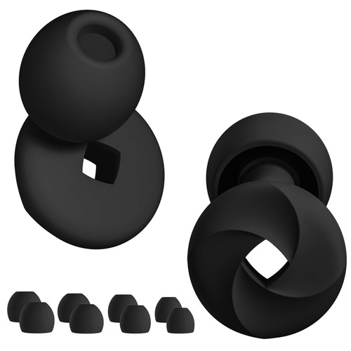 Ear Plugs for Sleeping Noise Cancelling, Reusable Earplugs for Noise Reduction, Soft Silicone Hearing Protection Ear Plugs for Sleep, Work, Noise Sensitivity, Study, Snoring 25-33dB