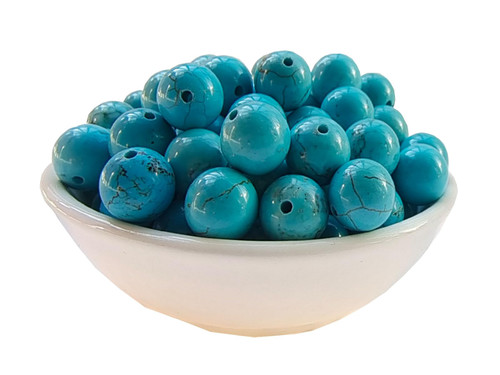 Stone Beads 8mm 100pcs Blue Turquoise Beads Round Loose Gemstones Beads for Bracelet Necklace Jewelry Making (8mm, 60825 Blue Turquoise) Stone Beads 8mm 100pcs Blue Turquoise Beads Round Loose Gemstones Beads for Bracelet Necklace Jewelry Making (8mm, 60825 Blue Turquoise)