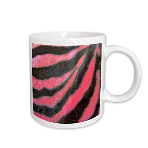 3dRose Hot Pink Zebras Ceramic Mug, 15-Ounce