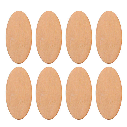 20pcs Unfinished Wood Cutouts Oval Wood Shapes Pieces Wood Discs Slices for DIY Craft Wedding Christmas Hanging Ornaments Gift Tag