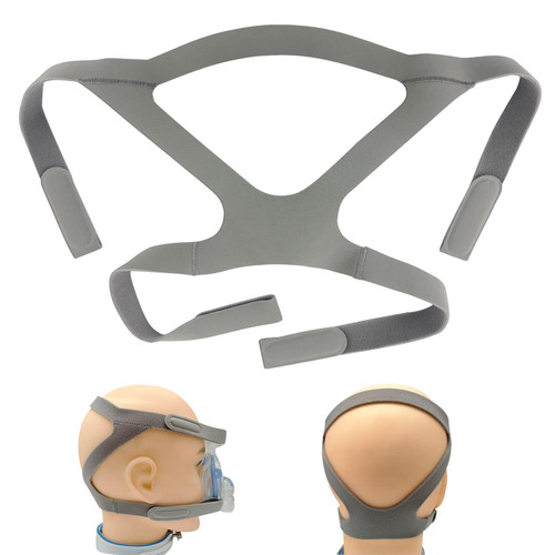 CPAP Mask Headgear Strap, Universal CPAP Headgear Strap for CPAP Mask, Comfortable Durable Stretchy Material, StandardGray (Headgear Only) (1PCS)