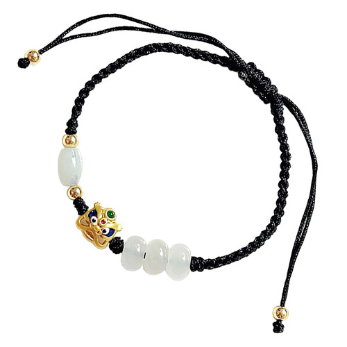 Handmade Braided Rope Bracelets for Women Lucky Red String Bracelet 2024 New Year Chinese Zodiac Sign Dragon Charm Bracelet, Black Handmade Braided Rope Bracelets for Women Lucky Red String Bracelet 2024 New Year Chinese Zodiac Sign Dragon Charm Bracelet, Black