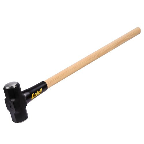 Ludell 11408 Sledge Hammer with Double Wedged Hickory Handle, 8lb, 35" Handle Length