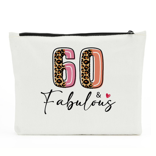 60th Birthday Gifts for Women, 60 Year Old Birthday Gifts Ideas, Happy 60th Birthday Cosmetic Bag, 60th Birthday Party Favors for Anniversary, Turning 60 Gifts for Grandma Mom Leopard Makeup Bag 60th Birthday Gifts for Women, 60 Year Old Birthday Gifts Ideas, Happy 60th Birthday Cosmetic Bag, 60th Birthday Party Favors for Anniversary, Turning 60 Gifts for Grandma Mom Leopard Makeup Bag