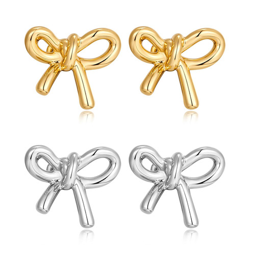 2pcs Bow Butterfly Stud Earrings Ribbon Stud for Women Gold Bow Earrings for Women Jewelry Set for Women Gift Heart Earrings Disc Earrings