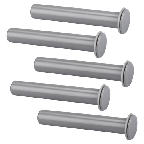5 Pack Gray Sleeve and Cap Set for Pool Safety Fence,178-G5 Life Saver Pool Fence DIY- 5/8'' Base Diameter and 4'' Height,Can Be Used with Concrete, Pavers, Deck, Ground