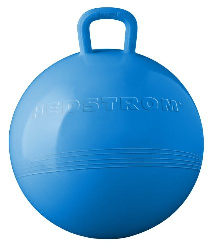 Hedstrom Blue Hopper Ball, Kid's ride-on toy, Bouncy hopping ball with handle - 15 Inch
