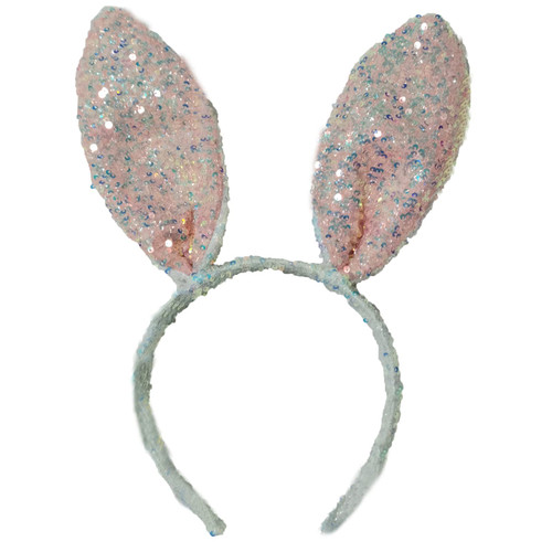 Bunny Ears Headbadns, Glitter Rabbit Ear Headbands for Women and Girls, Birthday Party Prom Easter Bunny Costume Cute Rabbit Ear Headwear Hair Accessories for Easter