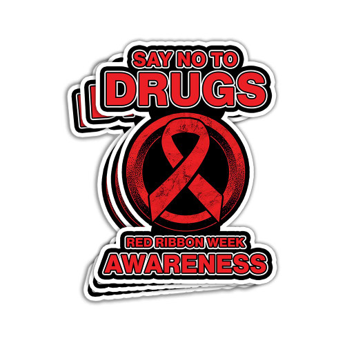 3Pcs - Say No to Drugs Red Ribbon Week Awareness Stickers Red Ribbon Week Stickers Gift Decorations for Laptop Water Bottle Accessory Bumper Helmet, Sticker 3"x4" 3Pcs - Say No to Drugs Red Ribbon Week Awareness Stickers Red Ribbon Week Stickers Gift Decorations for Laptop Water Bottle Accessory Bumper Helmet, Sticker 3"x4"