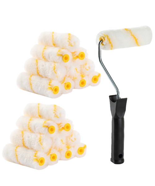 Bates- Paint Rollers, 4 inch Paint Roller with 20 Covers, Small Paint Roller, Paint Roller Covers, Mini Paint Roller, Paint Roller 4 Inch, Mini Rollers for Painting, Paint Rollers 4 Inch Bates- Paint Rollers, 4 inch Paint Roller with 20 Covers, Small Paint Roller, Paint Roller Covers, Mini Paint Roller, Paint Roller 4 Inch, Mini Rollers for Painting, Paint Rollers 4 Inch